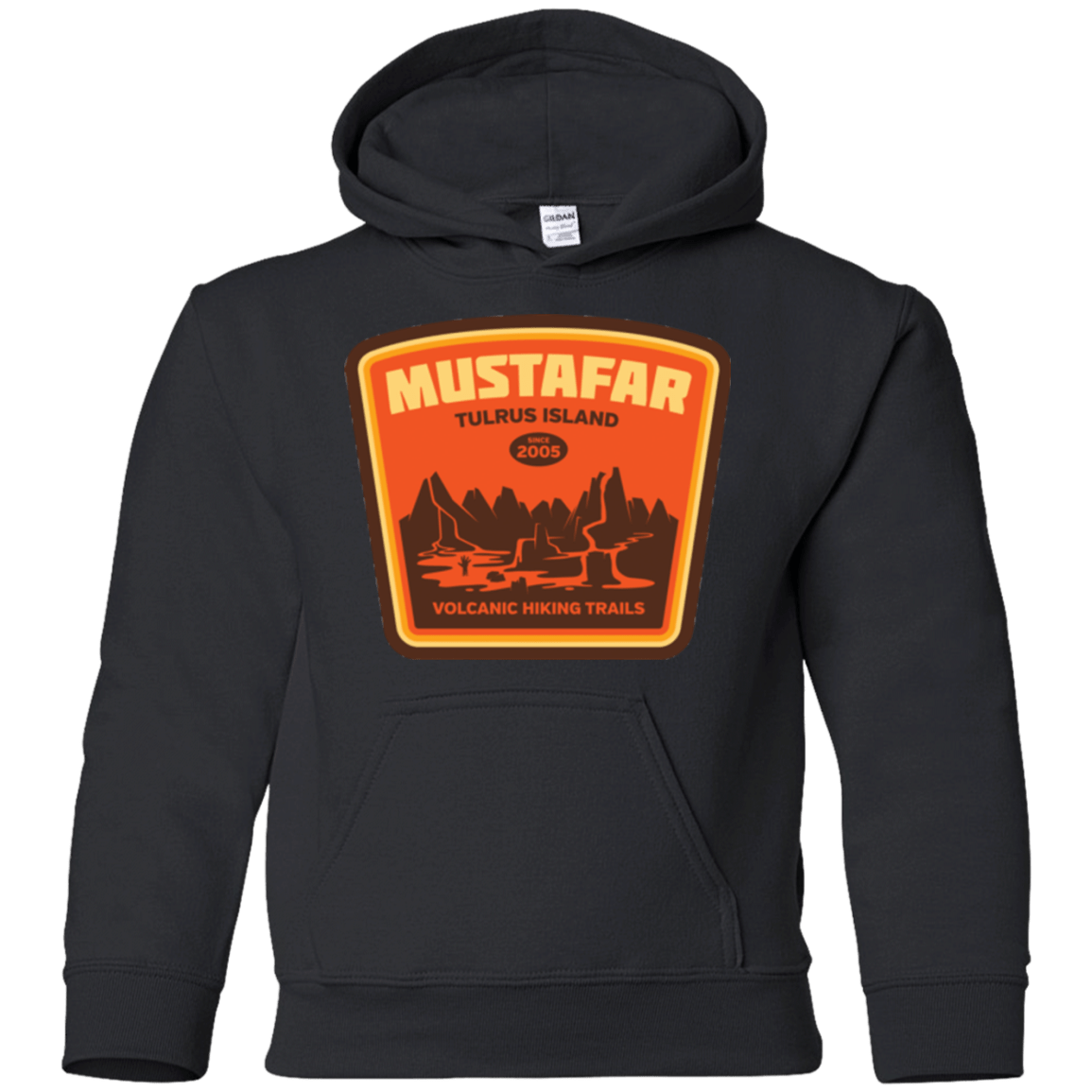 Sweatshirts Black / YS Volcanic Hiking Trails Youth Hoodie