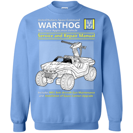 Sweatshirts Carolina Blue / Small WARTHOG SERVICE AND REPAIR MANUAL Crewneck Sweatshirt