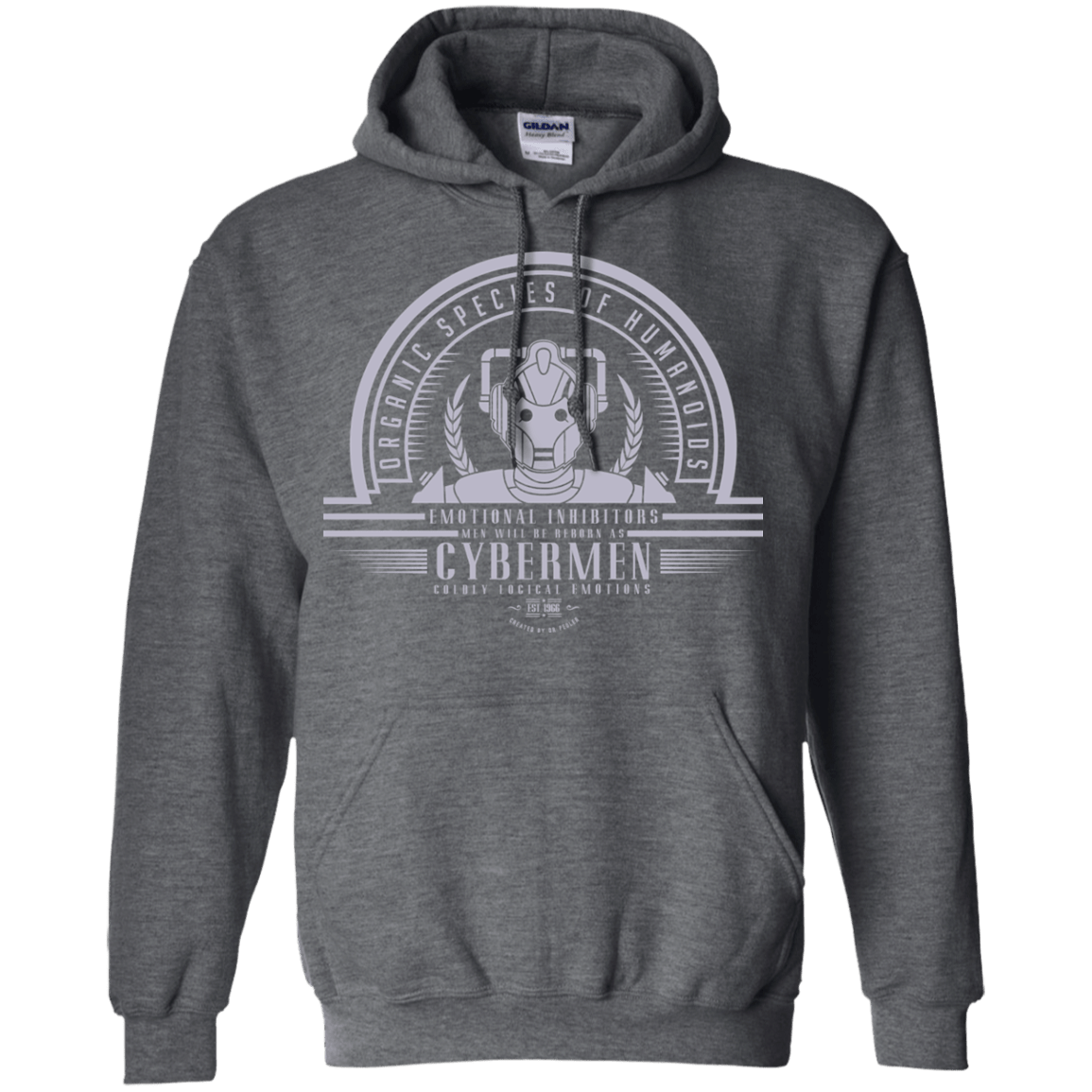 Sweatshirts Dark Heather / Small Who Villains Cybermen Pullover Hoodie