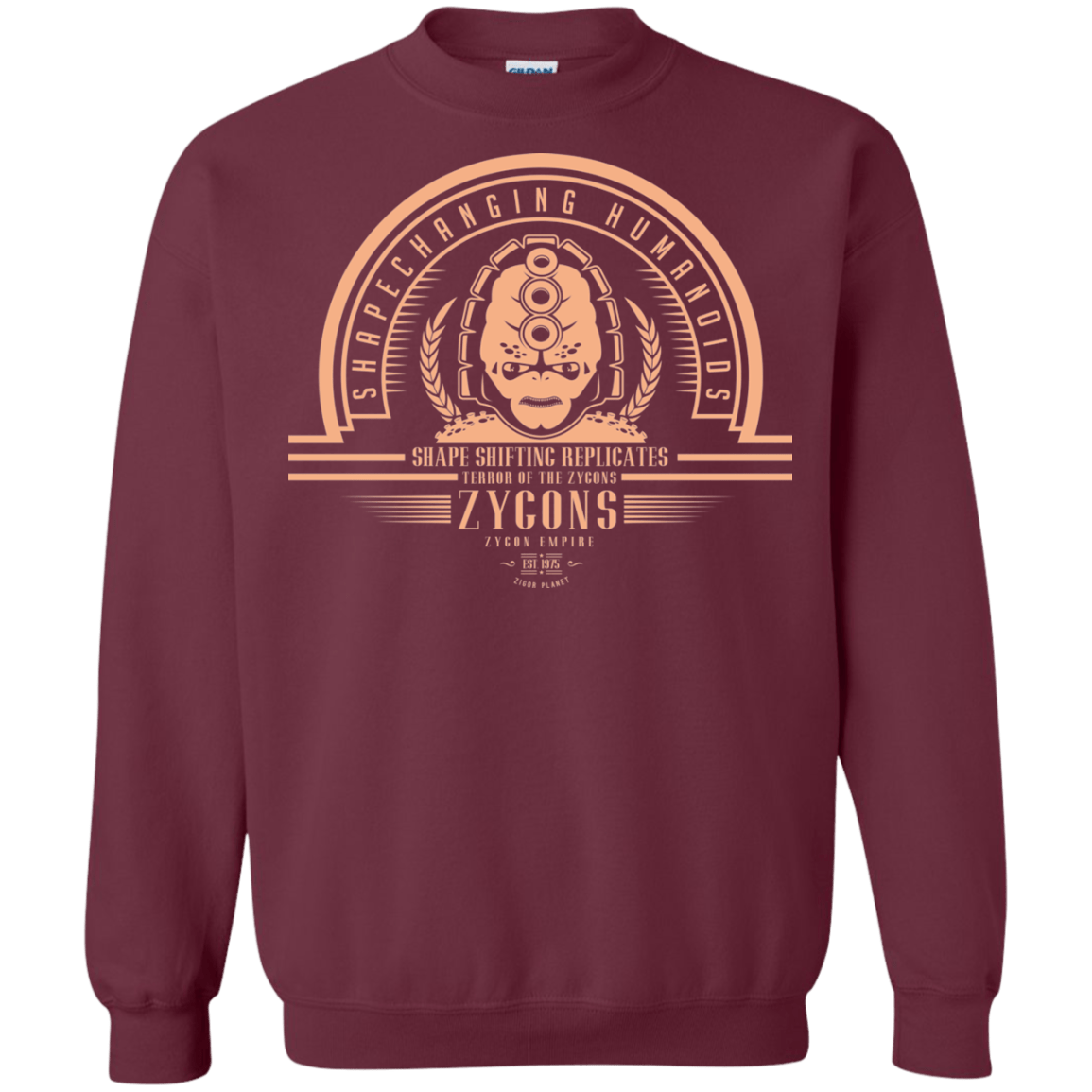 Sweatshirts Maroon / Small Who Villains Zygons Crewneck Sweatshirt