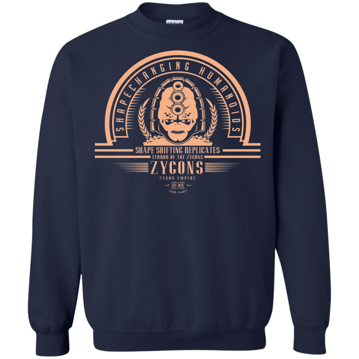 Sweatshirts Navy / Small Who Villains Zygons Crewneck Sweatshirt