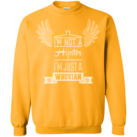 Sweatshirts Gold / Small Whovian Hipster Crewneck Sweatshirt