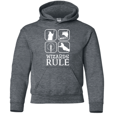Sweatshirts Dark Heather / YS Wizards Rule Youth Hoodie