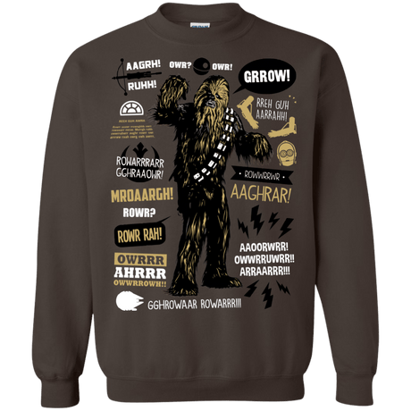 Sweatshirts Dark Chocolate / Small Wookie Famous Quotes Crewneck Sweatshirt