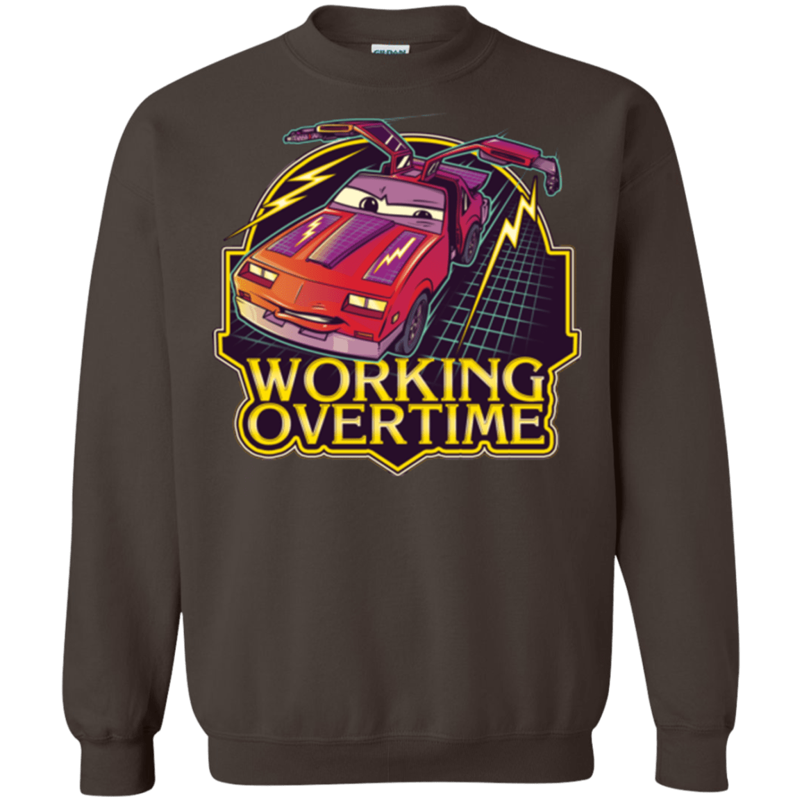 Sweatshirts Dark Chocolate / Small Working Overtime Crewneck Sweatshirt