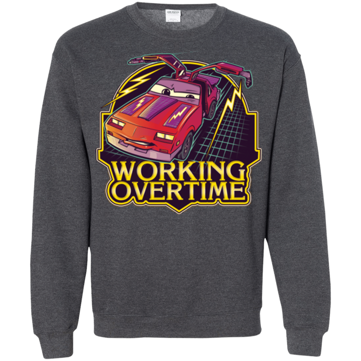 Sweatshirts Dark Heather / Small Working Overtime Crewneck Sweatshirt