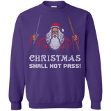 Sweatshirts Purple / Small Xmas shall not pass Crewneck Sweatshirt