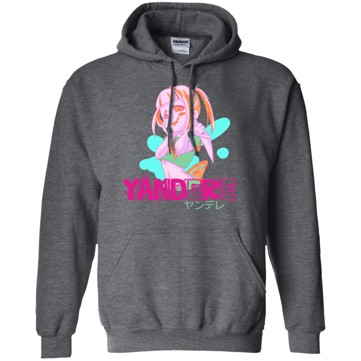 Sweatshirts Dark Heather / Small Yandere Pullover Hoodie