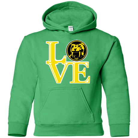 Sweatshirts Irish Green / YS Yellow Ranger LOVE Youth Hoodie