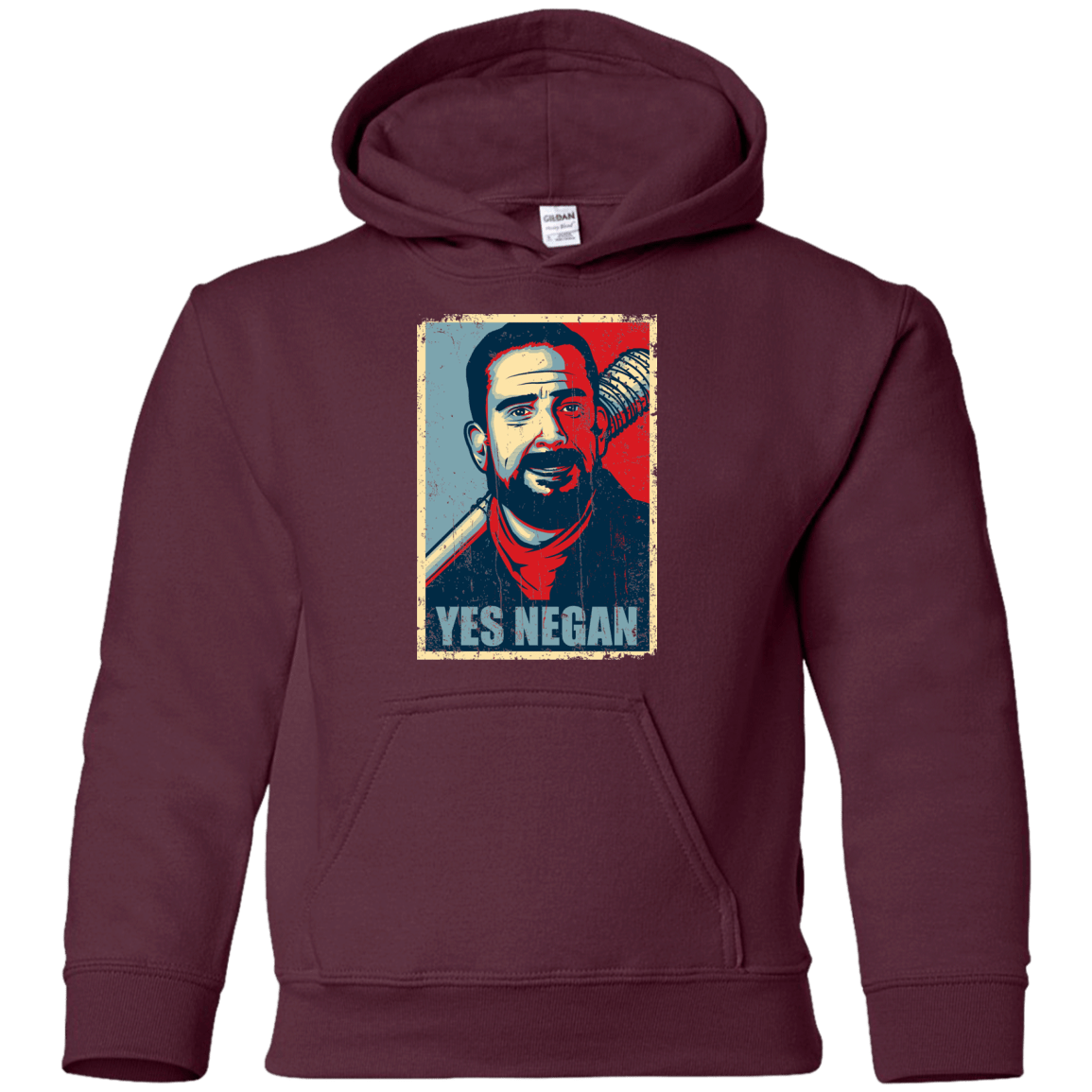 Sweatshirts Maroon / YS Yes Negan Youth Hoodie