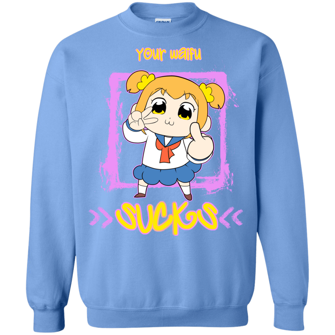 Sweatshirts Carolina Blue / S Your Waifu Crewneck Sweatshirt