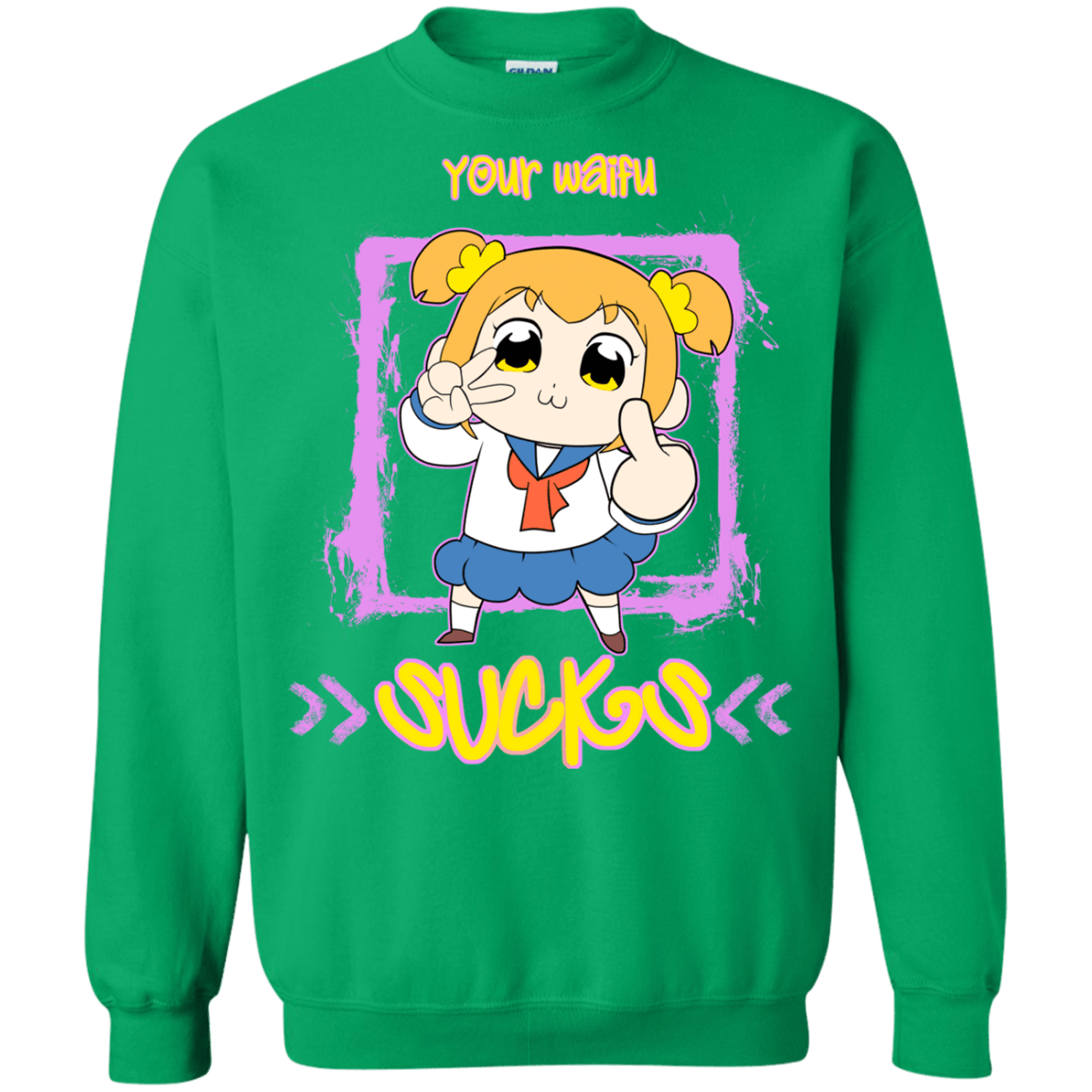 Sweatshirts Irish Green / S Your Waifu Crewneck Sweatshirt