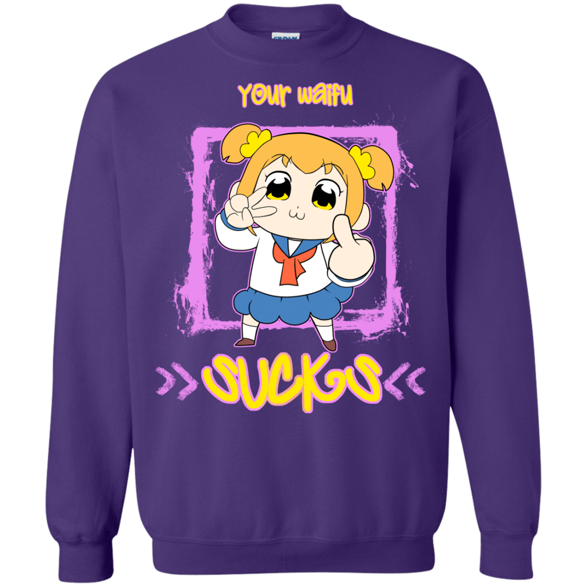 Sweatshirts Purple / S Your Waifu Crewneck Sweatshirt