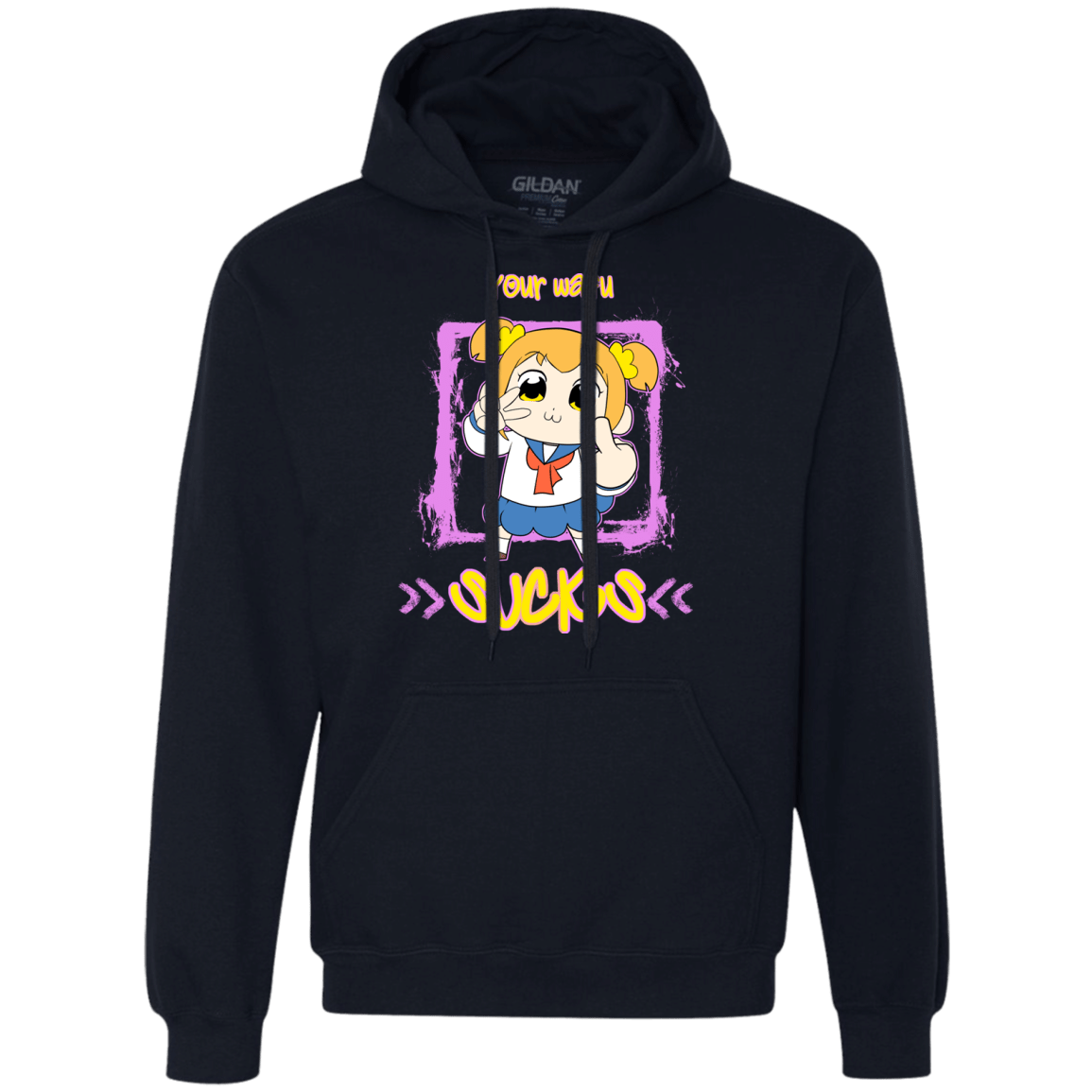 Sweatshirts Navy / S Your Waifu Premium Fleece Hoodie