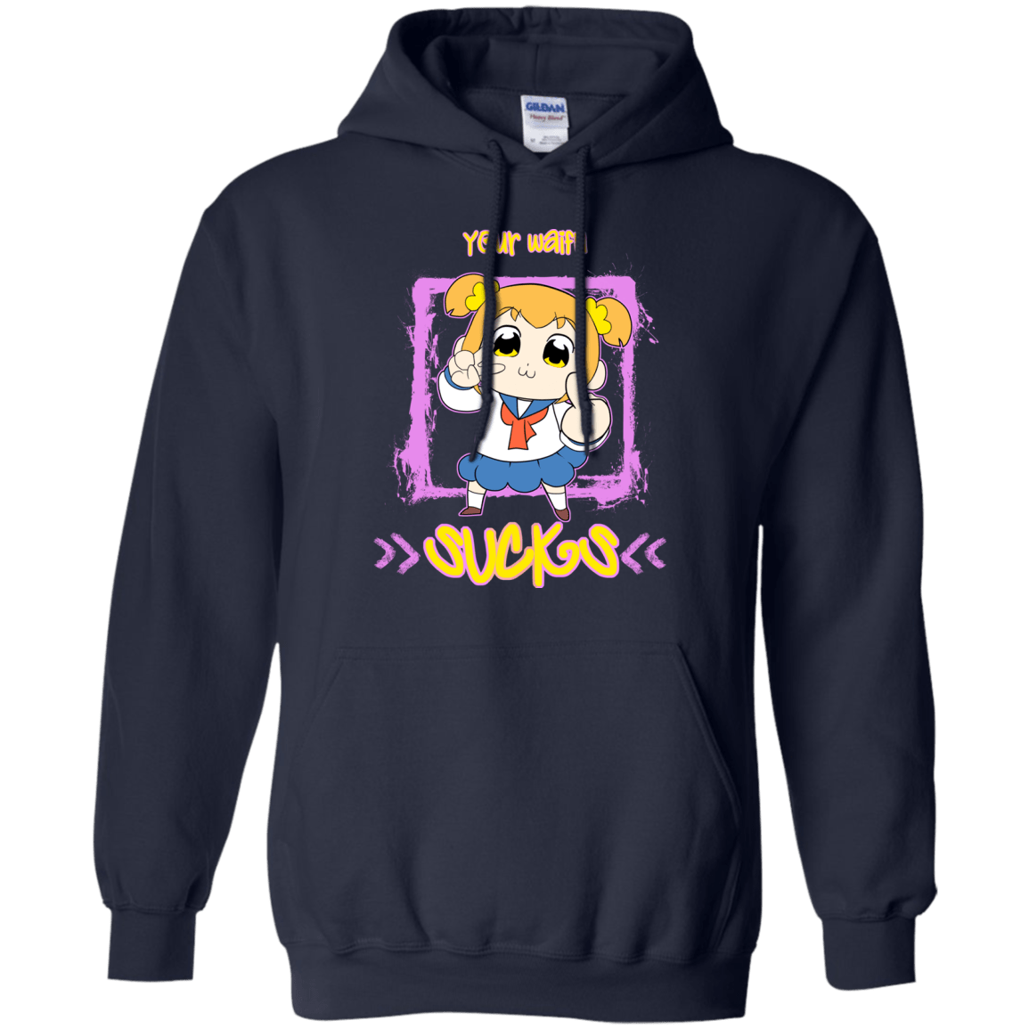 Sweatshirts Navy / S Your Waifu Pullover Hoodie