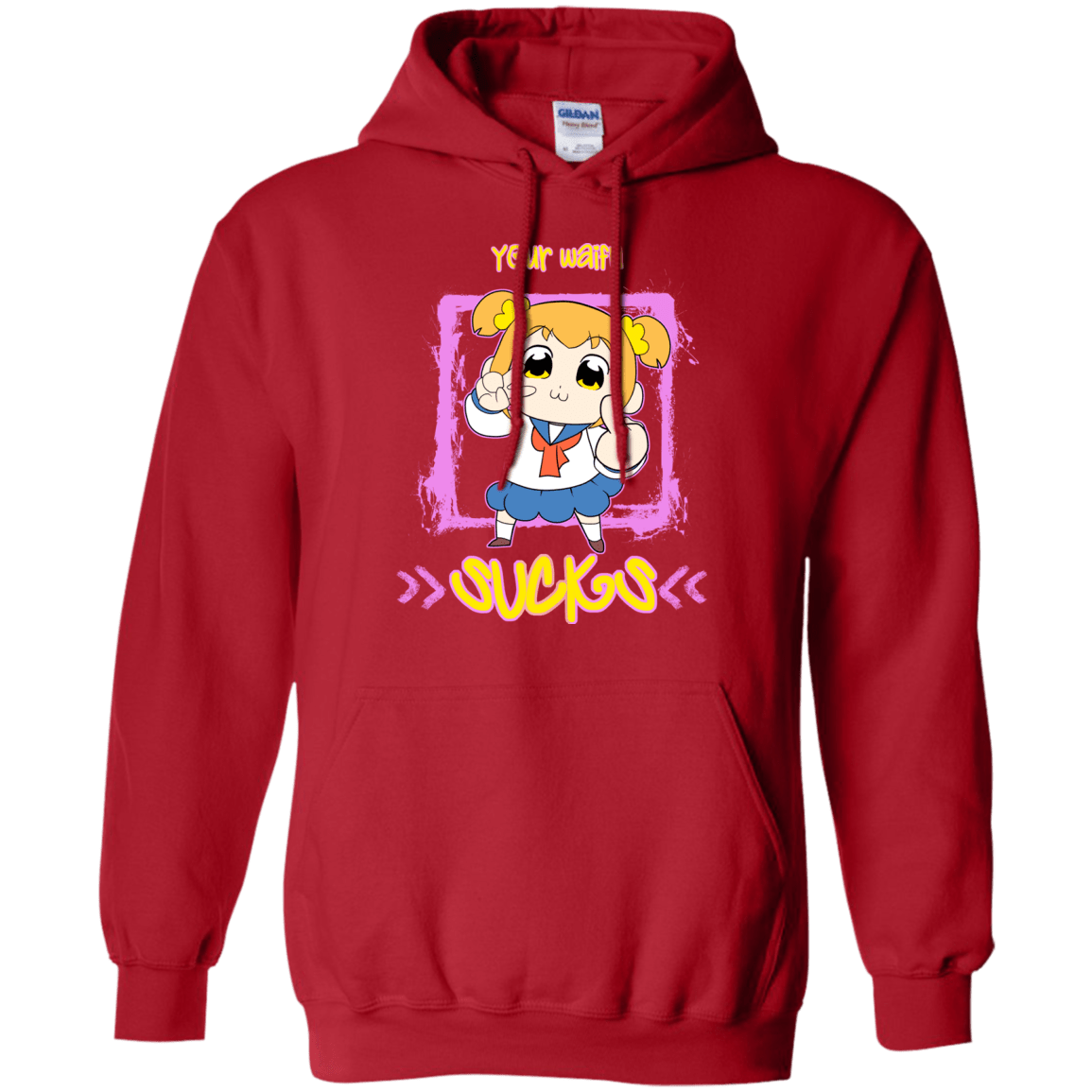 Sweatshirts Red / S Your Waifu Pullover Hoodie