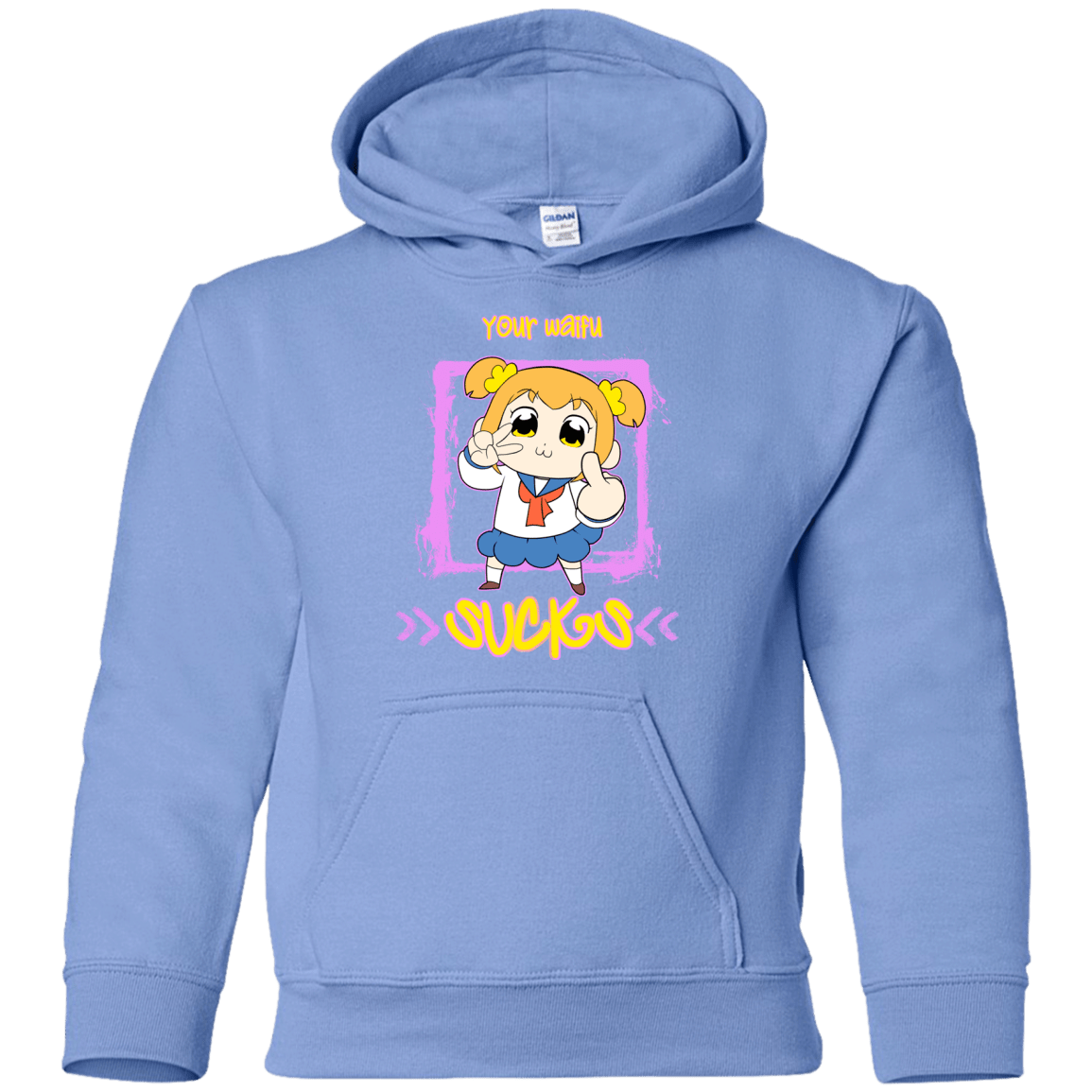 Sweatshirts Carolina Blue / YS Your Waifu Youth Hoodie