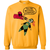 Sweatshirts Gold / S Youre Welcome Canada Crewneck Sweatshirt