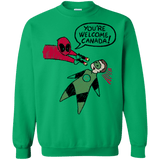 Sweatshirts Irish Green / S Youre Welcome Canada Crewneck Sweatshirt