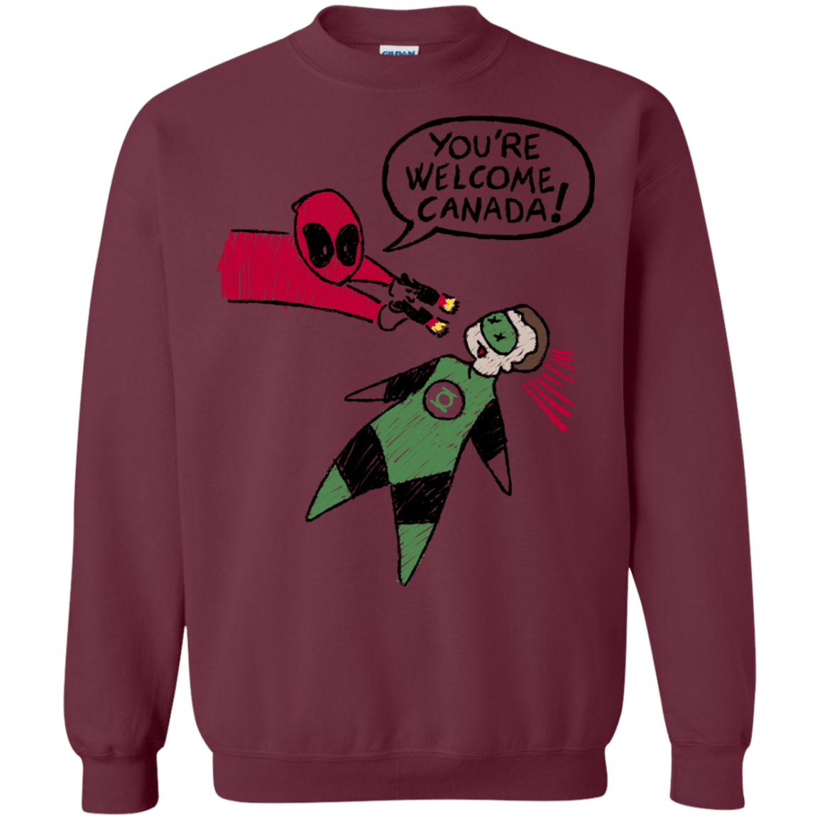 Sweatshirts Maroon / S Youre Welcome Canada Crewneck Sweatshirt