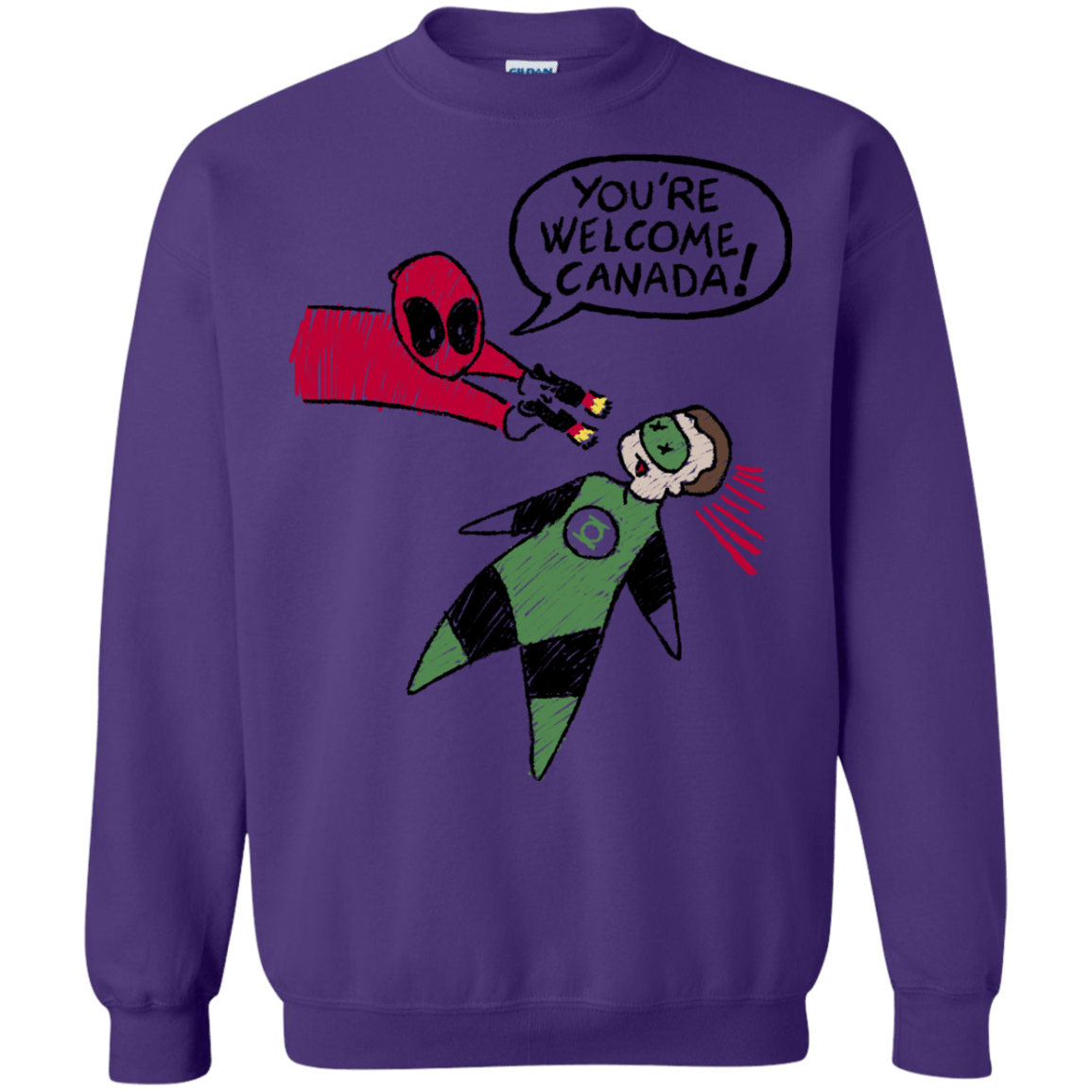 Sweatshirts Purple / S Youre Welcome Canada Crewneck Sweatshirt