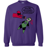 Sweatshirts Purple / S Youre Welcome Canada Crewneck Sweatshirt