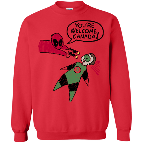 Sweatshirts Red / S Youre Welcome Canada Crewneck Sweatshirt