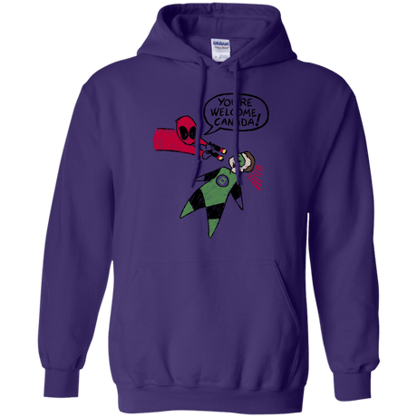 Sweatshirts Purple / S Youre Welcome Canada Pullover Hoodie