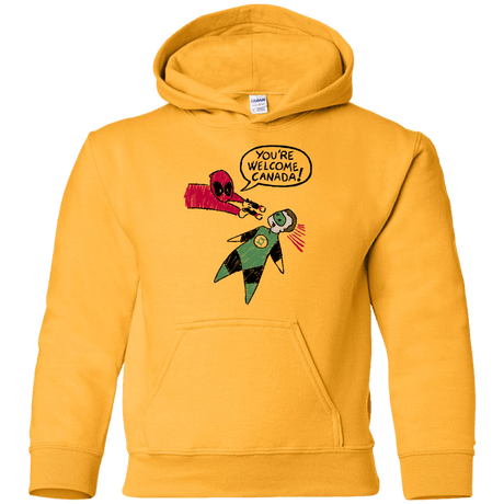 Sweatshirts Gold / YS Youre Welcome Canada Youth Hoodie