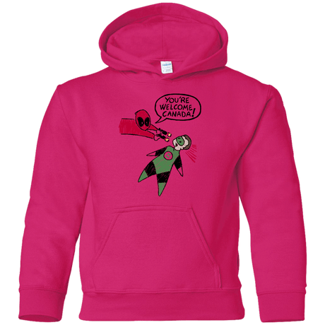 Sweatshirts Heliconia / YS Youre Welcome Canada Youth Hoodie