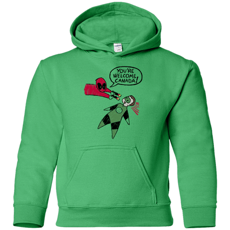 Sweatshirts Irish Green / YS Youre Welcome Canada Youth Hoodie