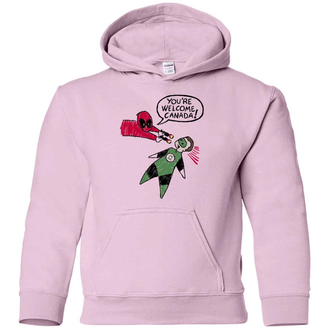 Sweatshirts Light Pink / YS Youre Welcome Canada Youth Hoodie