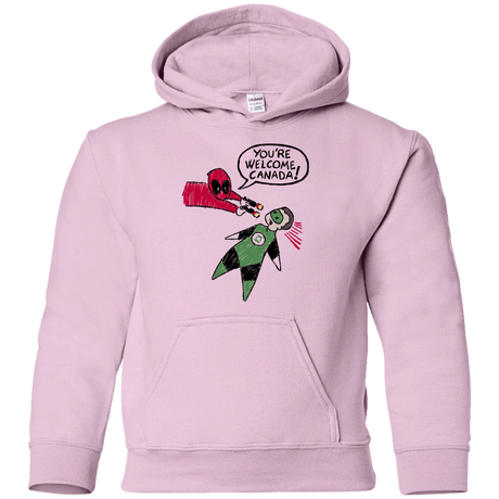 Sweatshirts Light Pink / YS Youre Welcome Canada Youth Hoodie