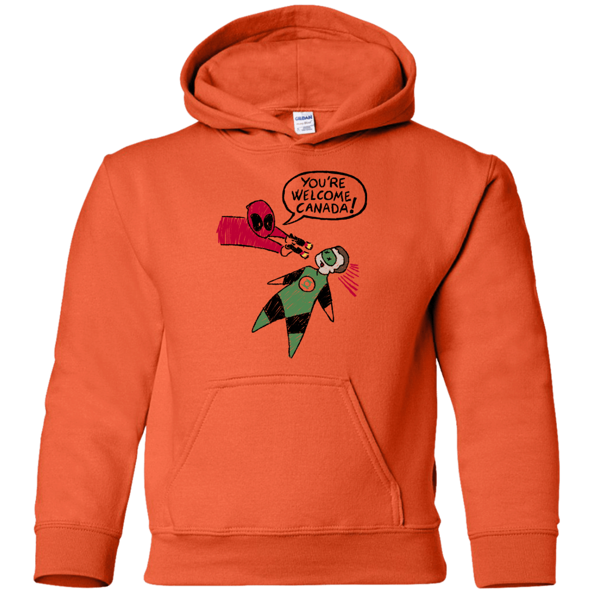 Sweatshirts Orange / YS Youre Welcome Canada Youth Hoodie