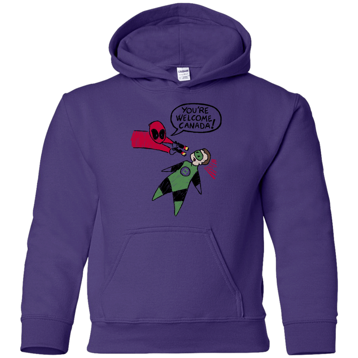 Sweatshirts Purple / YS Youre Welcome Canada Youth Hoodie