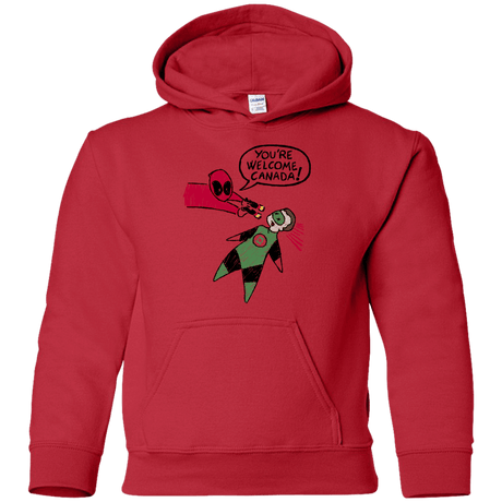 Sweatshirts Red / YS Youre Welcome Canada Youth Hoodie