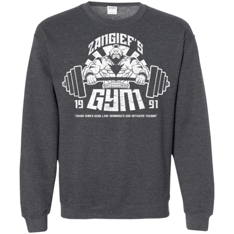 Sweatshirts Dark Heather / Small Zangief Gym Crewneck Sweatshirt