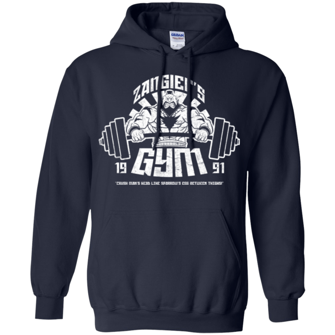 Sweatshirts Navy / Small Zangief Gym Pullover Hoodie