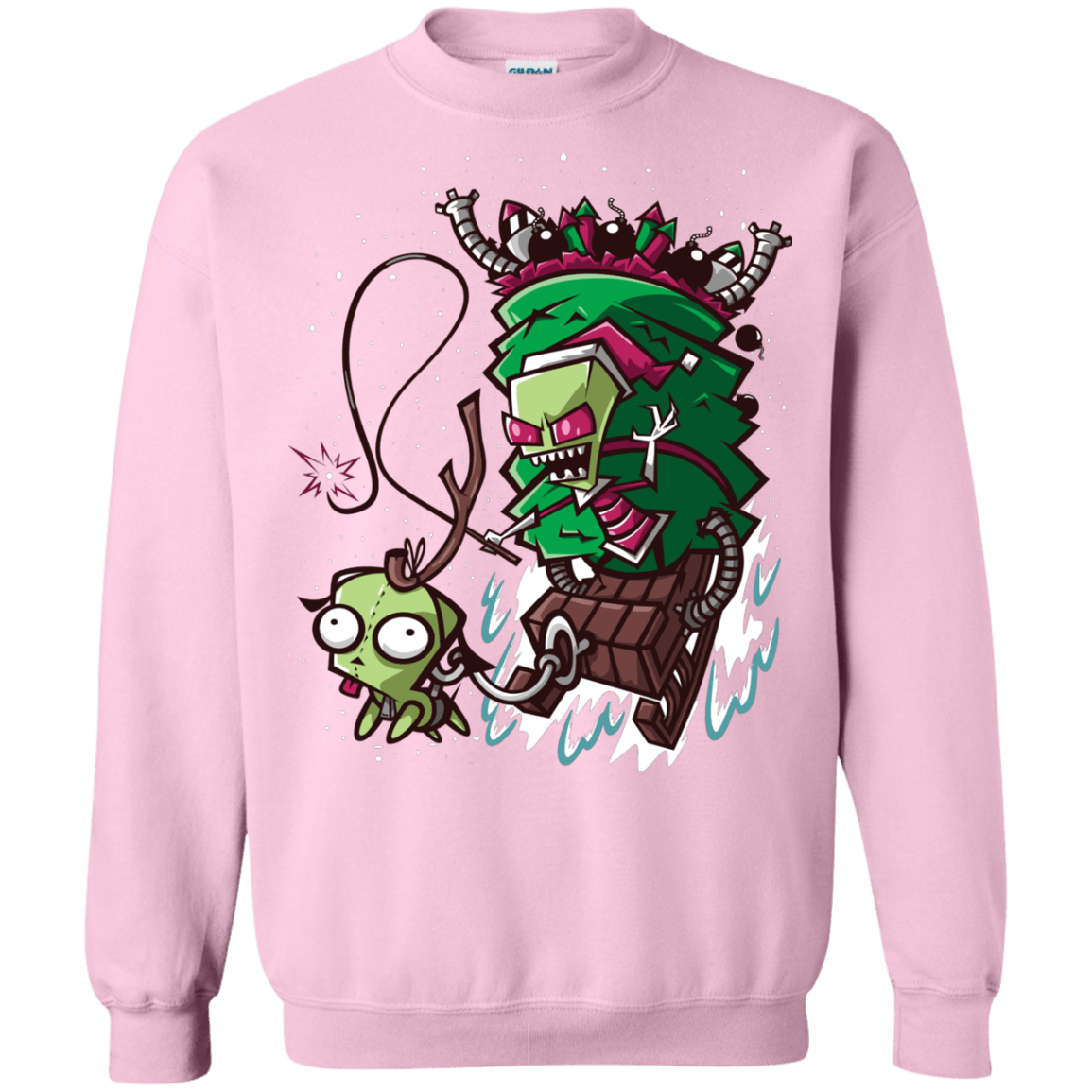 Sweatshirts Light Pink / Small Zim Stole Christmas Crewneck Sweatshirt