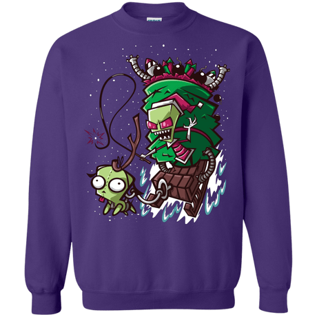 Sweatshirts Purple / Small Zim Stole Christmas Crewneck Sweatshirt
