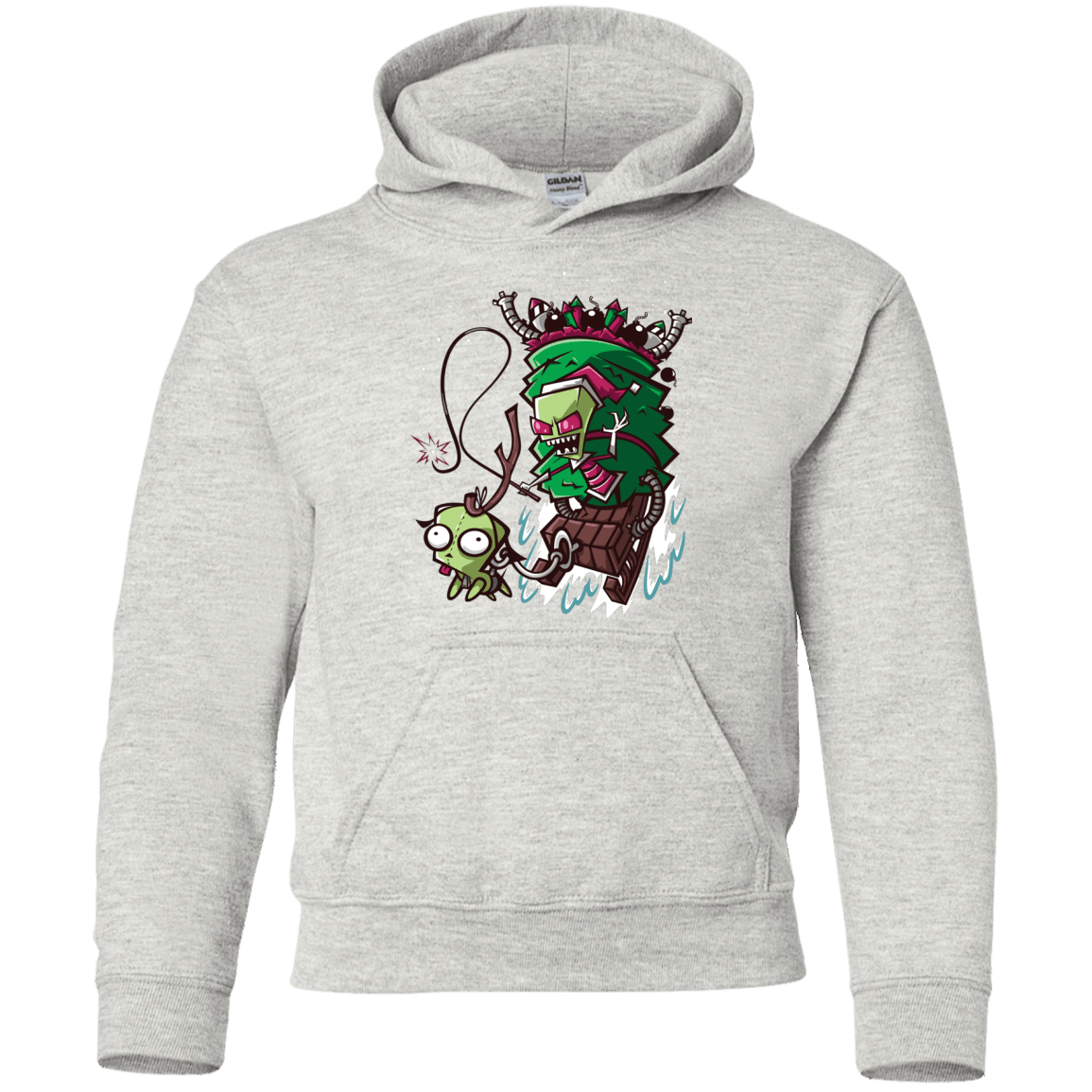 Sweatshirts Ash / YS Zim Stole Christmas Youth Hoodie