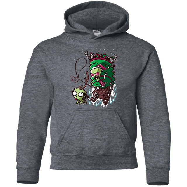 Sweatshirts Dark Heather / YS Zim Stole Christmas Youth Hoodie