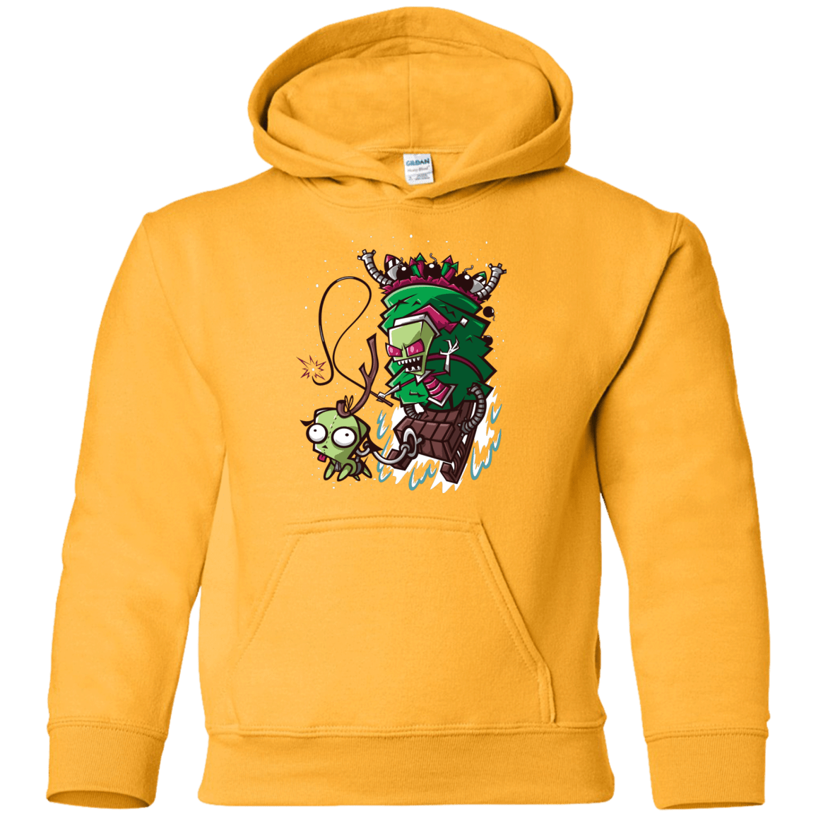 Sweatshirts Gold / YS Zim Stole Christmas Youth Hoodie