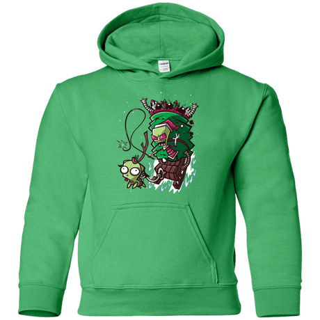 Sweatshirts Irish Green / YS Zim Stole Christmas Youth Hoodie