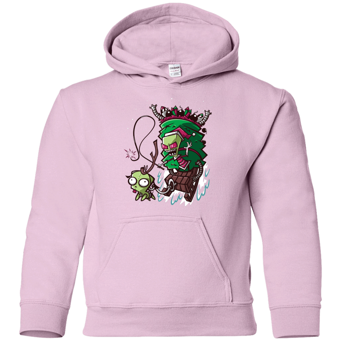 Sweatshirts Light Pink / YS Zim Stole Christmas Youth Hoodie