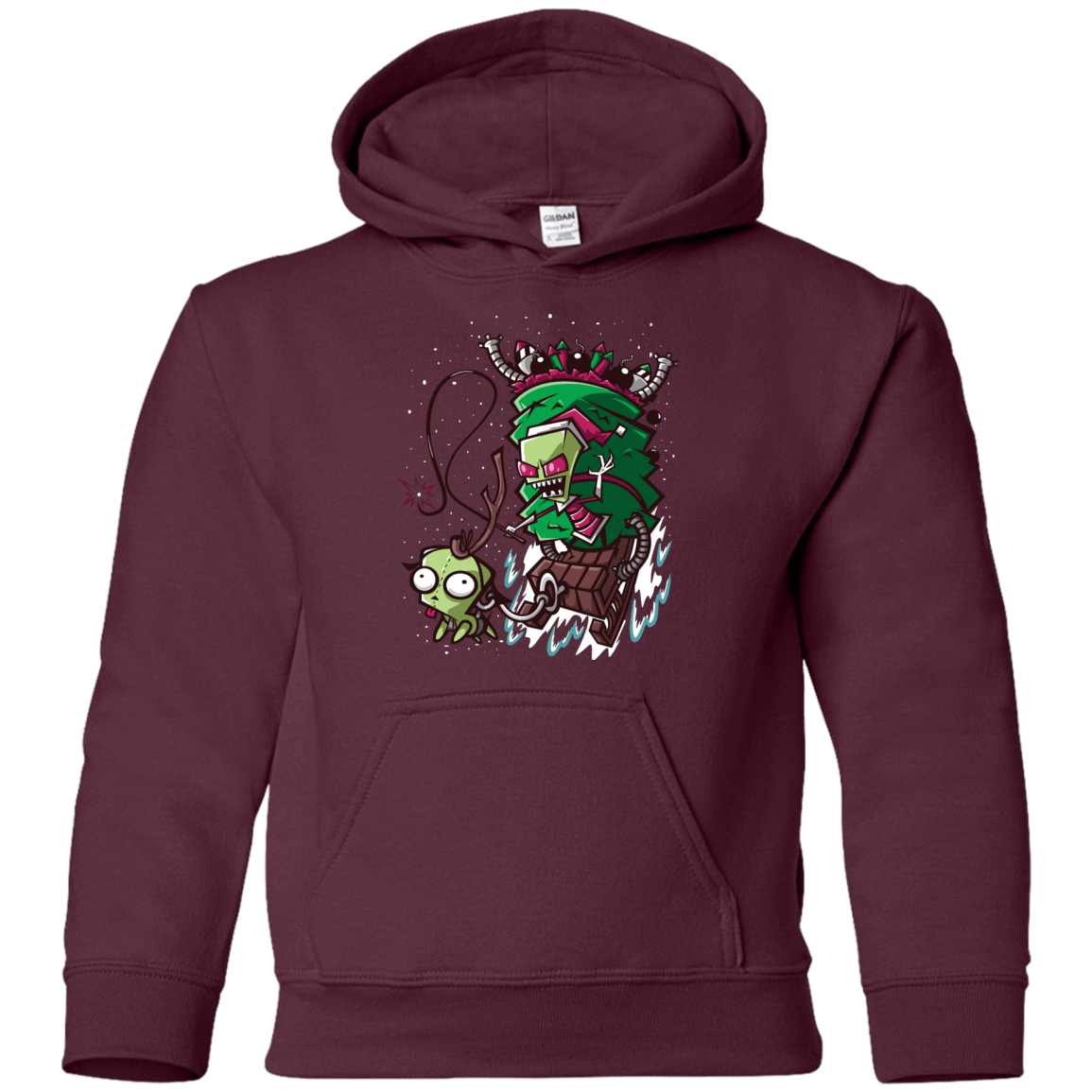 Sweatshirts Maroon / YS Zim Stole Christmas Youth Hoodie