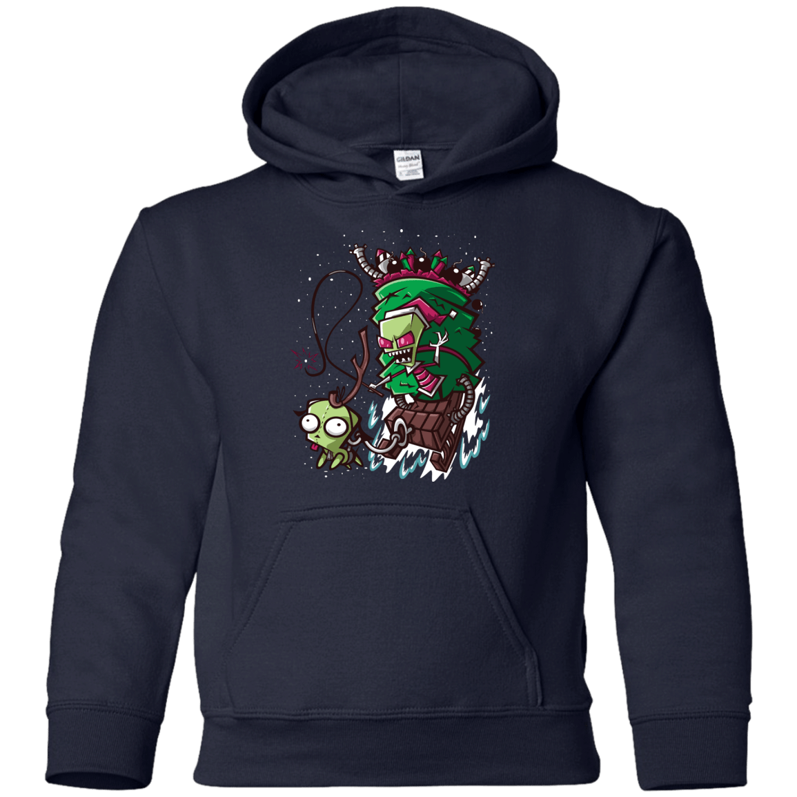 Sweatshirts Navy / YS Zim Stole Christmas Youth Hoodie