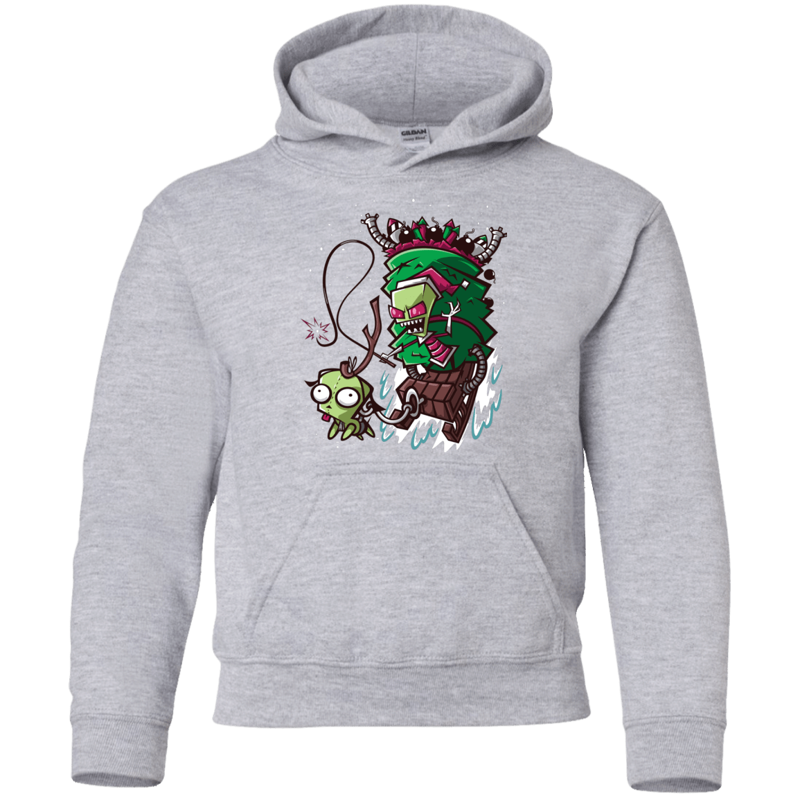 Sweatshirts Sport Grey / YS Zim Stole Christmas Youth Hoodie