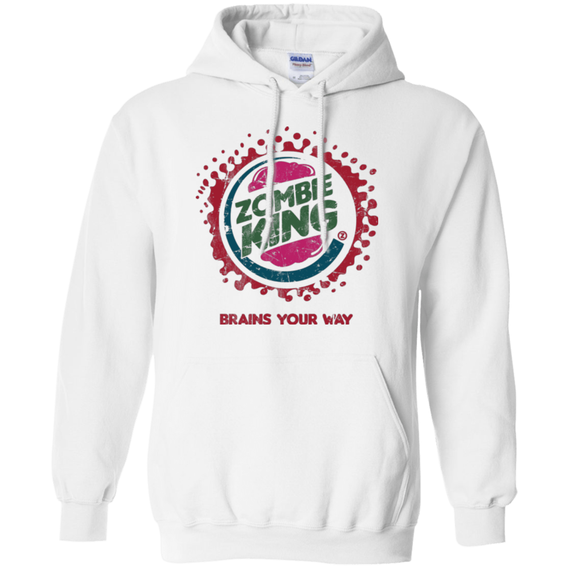 Sweatshirts White / Small Zombie King Pullover Hoodie
