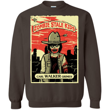 Sweatshirts Dark Chocolate / Small Zombie Stale Kids Crewneck Sweatshirt